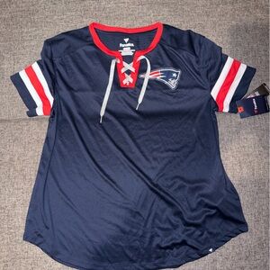 Patriots Navy and Red Football Jersey